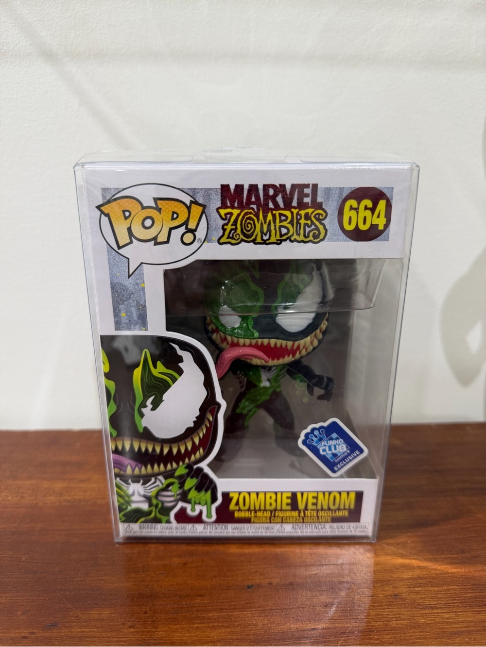 Funko Pop! Marvel Zombies Zombie Venom — Green, Black & White